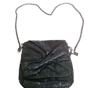 Charlotte Russe Bag Shoulder or Clutch Sequins‎ Bow Chain